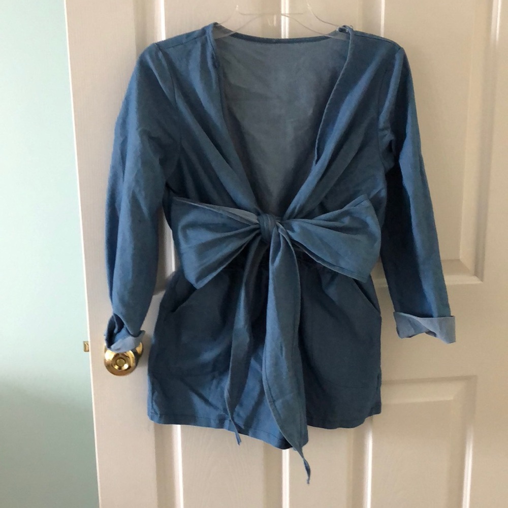 NWOT Stretchy jean romper